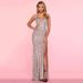 Women's Clothing Wear Celebrity Sexy Sequined Backless Dress Slim Slit Dress Long Skirt_ecoleips.com