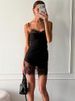 Mozision Black Spaghetti Strap Lace Mini Dress Women Fashion Elegant Off-shoulder Sleeveless Backless Skinny Club Party Dresses_ecoleips.com