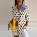 2026 Cross-Border Best-Seller 3D Color Block Print Pattern Autumn Casual Loose Shirt For Women, European And American_ecoleips.com