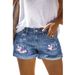 Slim Elastic Waist Denim Casual Shorts For Women Trendy Temperament Clothing_ecoleips.com