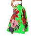 Women's Clothing Women's Skirt Floral Loose High Waist Holiday Big Swing Pocket Skirt Female_ecoleips.com