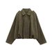 Aria Basics 2025 Spring New Women's Fashion Versatile Suede Textured High-end Pilot Jacket Coat_ecoleips.com