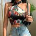 2021 Summer European And American Style Fashion Slimming Dragon Pattern Irregular Halter Neck Chinese Knot Milk Silk_ecoleips.com