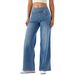 Women's Clothing New Denim Wide Leg Pants For Women High Waist Slimming Multi Pocket Straight Loose Cat Whisker Horse_ecoleips.com