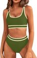 Women's Clothing Sexy Solid Color Bikini Set - High Waist & Push Up Top | Adjustable Ties & Quick Dry Fabric (S-XL) | Swimwear For Women_ecoleips.com