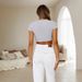 Voya Women's Spring And Summer New Simple Casual T-shirt Versatile Commuting Short Sleeved Top_ecoleips.com