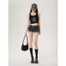 2025 New Denim Shorts For Women, Slimming American Style Plus Size Elastic Low Waist Summer Cuffed Ultra-Short Hot Pants_ecoleips.com