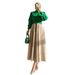 Women's Clothing Spring New Fashion Long Sleeved Waist Shirt Big Swing Skirt Casual Suit_ecoleips.com