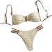 Women's Clothing Color Matching Sexy Lace Bikini Swimsuit Women's Three Point Beach Hot Spring Swimsuit_ecoleips.com