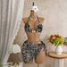Sun-Kissed Elegance: Adjustable Triangle Bikini Set With High-Waisted Bottom & Flowy Cover-Up Skirt For Beach & Pool_ecoleips.com
