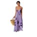 Women's Sexy Floral Print Dress European And American Style Backless Halter Loose Long Gown for Vacation Independent Website Elegant Classy_ecoleips.com