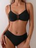 Women's Clothing New Halter Neck Printed Lace Up Split Swimsuit Ladies Sexy Bikini Beach Set_ecoleips.com