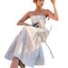 2024 Spring/Summer New Women's Fashion European And American Style Floral Solid Color Sexy Slit Tight Tube Dress_ecoleips.com