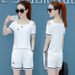 Women's Fashion Sports Set Short Sleeve Shorts Two-Piece Loose Plus Size Casual Wear Summer New Off-Shoulder Trendy_ecoleips.com
