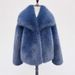 Luxury Faux Fox Fur Coat – Oversized Lapel, Plush & Warm Winter Coat For Women_ecoleips.com