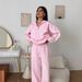 Women's Long-sleeved Stand-up Neck Zipper Sports Suit Casual Two-piece Set_ecoleips.com