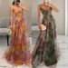 Women's Clothing New Mesh Printed Suspender Dress Ins Holiday Casual Party Dress_ecoleips.com