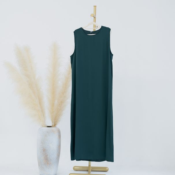Women's Clothing Loriya Solid Color Layering Dress – Stretch Polyester Slip Dress (S-XL) – Dubai Modest Wear Essential_ecoleips.com