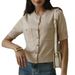 Elegant Knit Cardigan With Metal Buttons & Dual Pockets – Classic Round Neck Fall Sweater Breathable Viscose_ecoleips.com