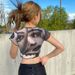 Y2K Street Style Hot Girl T-Shirt Women's Short Sleeve Cropped Top Ins European American Fashion Glasses Vest Retro_ecoleips.com
