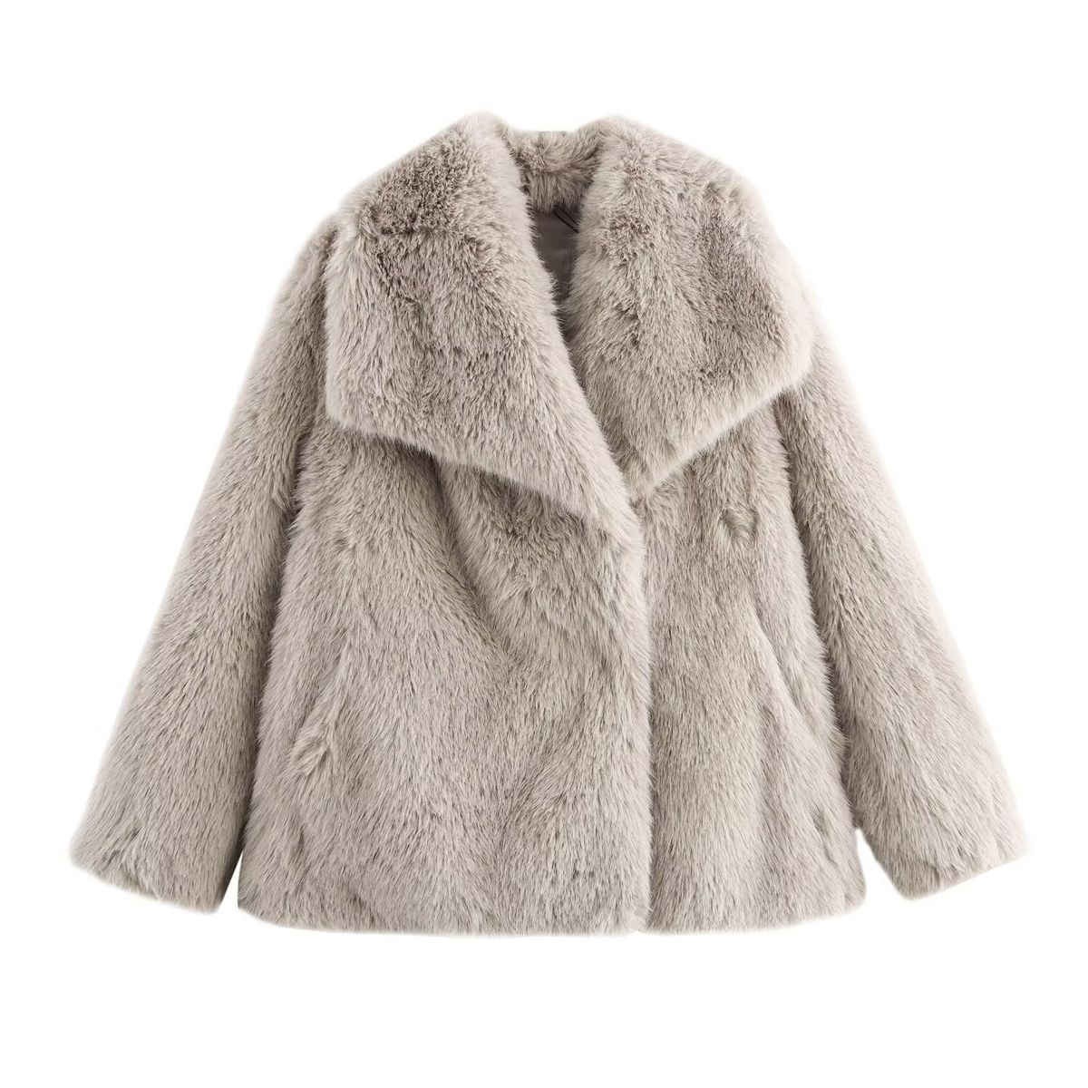 Women’s Faux Fur Coat – Elegant Winter Outerwear, Multiple Colors & Prints, Soft & Stylish, Lightweight Warmth_ecoleips.com