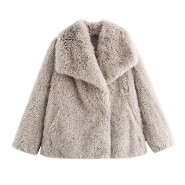 Women’s Faux Fur Coat – Elegant Winter Outerwear, Multiple Colors & Prints, Soft & Stylish, Lightweight Warmth_ecoleips.com