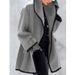 Women's Oversized Wool-Blend Coat – Lightweight Longline Duster (S-5XL, 10 Colors, Single-Button Closure)_ecoleips.com