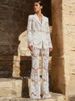 K European And American Fashion New Mesh Heavy Industry Embroidery Sequin Suit Jacket Long Pants Set Two-piece Set_ecoleips.com