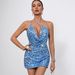 Sexy Backless Sequined Dress Women's Clothing Small Dress_ecoleips.com