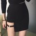 Verve 2025 New Style Unique And Chic Circle Design Slim Fit Bodycon Solid Color Irregular Sexy Midi Skirt_ecoleips.com