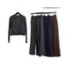 Women's Hooded Loose Sweatshirt Set Fleece Lined Yoga Suit Sports Cardigan Scuba Jacket Half Raise Design_ecoleips.com