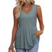 2025 European And American Cross-Border Summer Women's Vest Hot New Printed Wrinkled T-Shirt_ecoleips.com