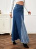 Women's Clothing Large Skirt Splicing Umbrella Shaped Long Skirt_ecoleips.com