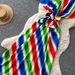 Women's Clothing Women's Slimming Long Dress V Neck Colorful Striped Pattern Resort Style Suitable For Commuting Summer Wear_ecoleips.com