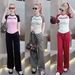 Women's Color-Block Short Sleeve Top & High-Waisted Wide-Leg Pants Set - Summer Two Piece Outfit With Flattering Fit_ecoleips.com