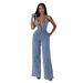 Women's Clothing Denim Jumpsuit Wide Leg Pants_ecoleips.com