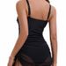 Sexy Mesh Paneled Bikini Set Crisscross Neckline Wire-Free Chest Pad Regular Fit for Ages 16-45 Spring/Summer/Autumn Wear_ecoleips.com