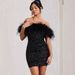 Women's Clothing Fashion New Women's Clothing Tube Top Hip Skirt Celebrity Feather Sequin Party Dress_ecoleips.com
