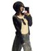 Korean Style Lazy Stand Collar Cardigan Sweater For Women, New Autumn Winter High-end Loose Soft Knitted Top Coat_ecoleips.com