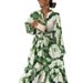 2024 New European And American Fashion Trade Women's Clothing Bestseller: Adjustable Waist Printed_ecoleips.com