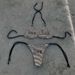 Sexy Dark Lace-Up Punk Print Bikini Set European American Style Women's Clothing Two-Piece Beach Hot Girl Swimsuit_ecoleips.com