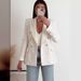 ng2510292 2024 New Urban Casual Women's Textured Double-Breasted Blazer_ecoleips.com