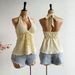 Summer Halter Neck Suspender Top For Women Solid Color Three Dimensional Tie Waist Short Strapless Style_ecoleips.com