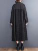 Patchwork Plaid Vintage Shirt Dresses For Women New Long Sleeve Loose Casual Dress Fashion Elegant Clothing Spring Autumn 2025_ecoleips.com