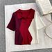Korean-Style Polo Collar Knit Top – Sweet Color-Block Slim Fit Cropped Sweater For Petite Women, Fall/Winter Essential_ecoleips.com