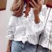 Aria Basics Aria Basics , , , , Spring Summer New European And American Long-sleeve Ruffle Blouse, Elegant Women's Shirt_ecoleips.com