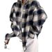 Long-Sleeved Checkered Shirt For Autumn/Winter, Loose And Casual Style With A Relaxed Vibe, Large Checkered Jacket_ecoleips.com