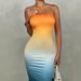 Women's Clothing New Sexy Hot Girl Tube Top Print Hip Slit Dress_ecoleips.com