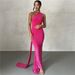 Summer Sexy Backless Halter Neck Evening Dress For Women Hip Covering Slim Fit_ecoleips.com