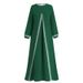 Women's Comfortable Breathable Printed Maxi Dress Southeast Asian Style Cross Border Exclusive Summer Wear Regular Fit_ecoleips.com